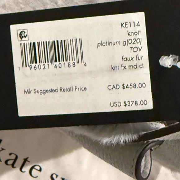 Kate Spade Gray Fur Shoulder Bag - Picture 3 of 5